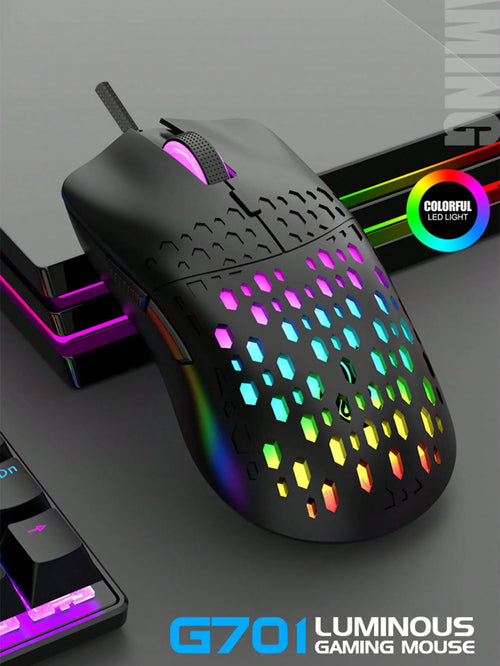 Mouse Gaming Wireless RGB – Design a Nido d'Ape