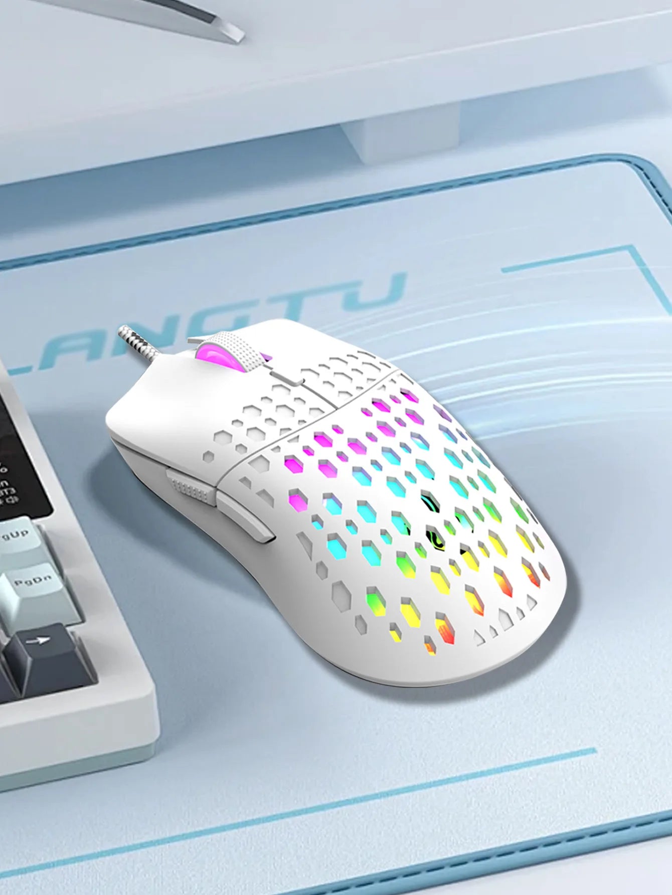 Mouse Gaming Wireless RGB – Design a Nido d'Ape