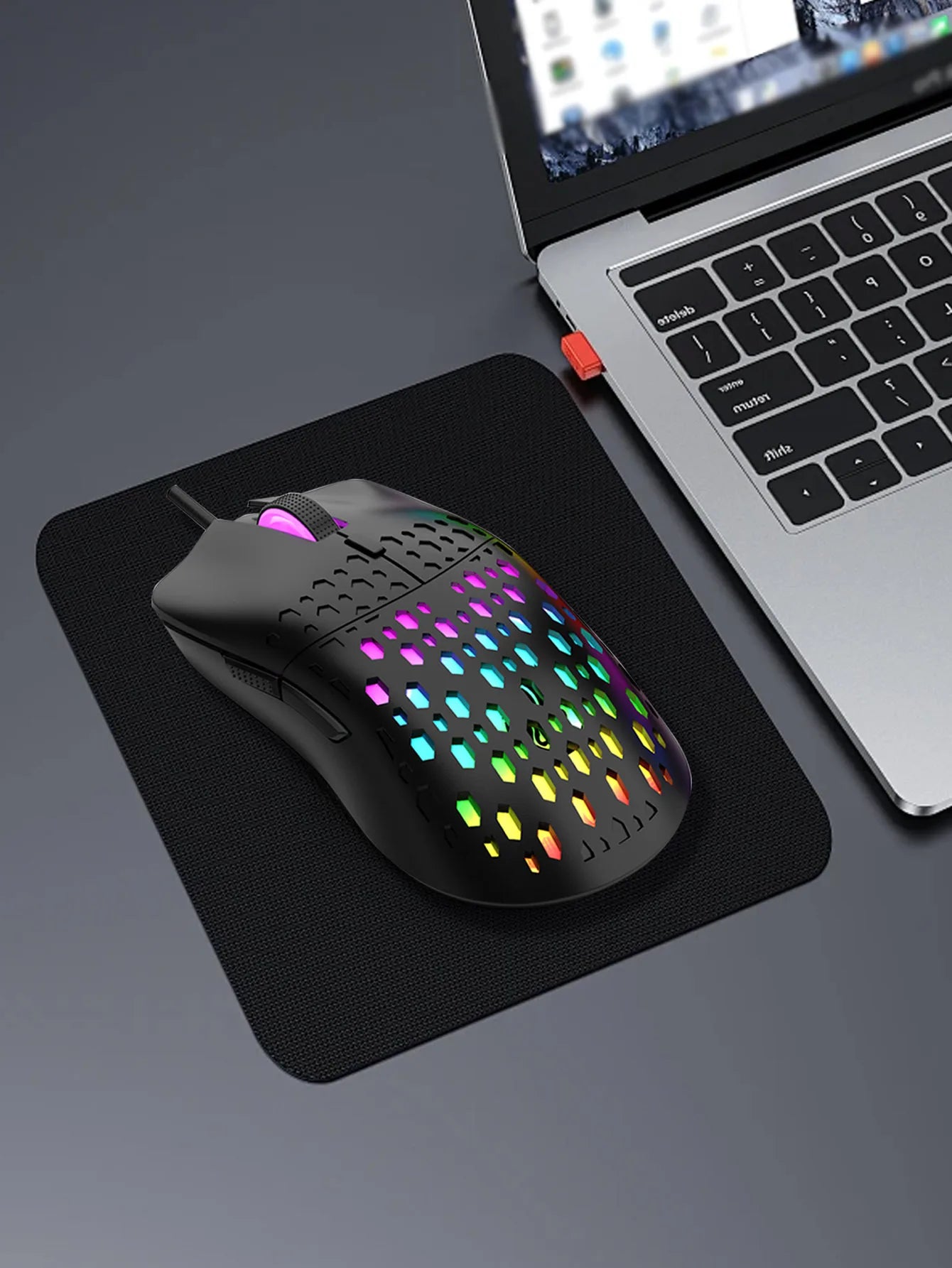 Mouse Gaming Wireless RGB – Design a Nido d'Ape