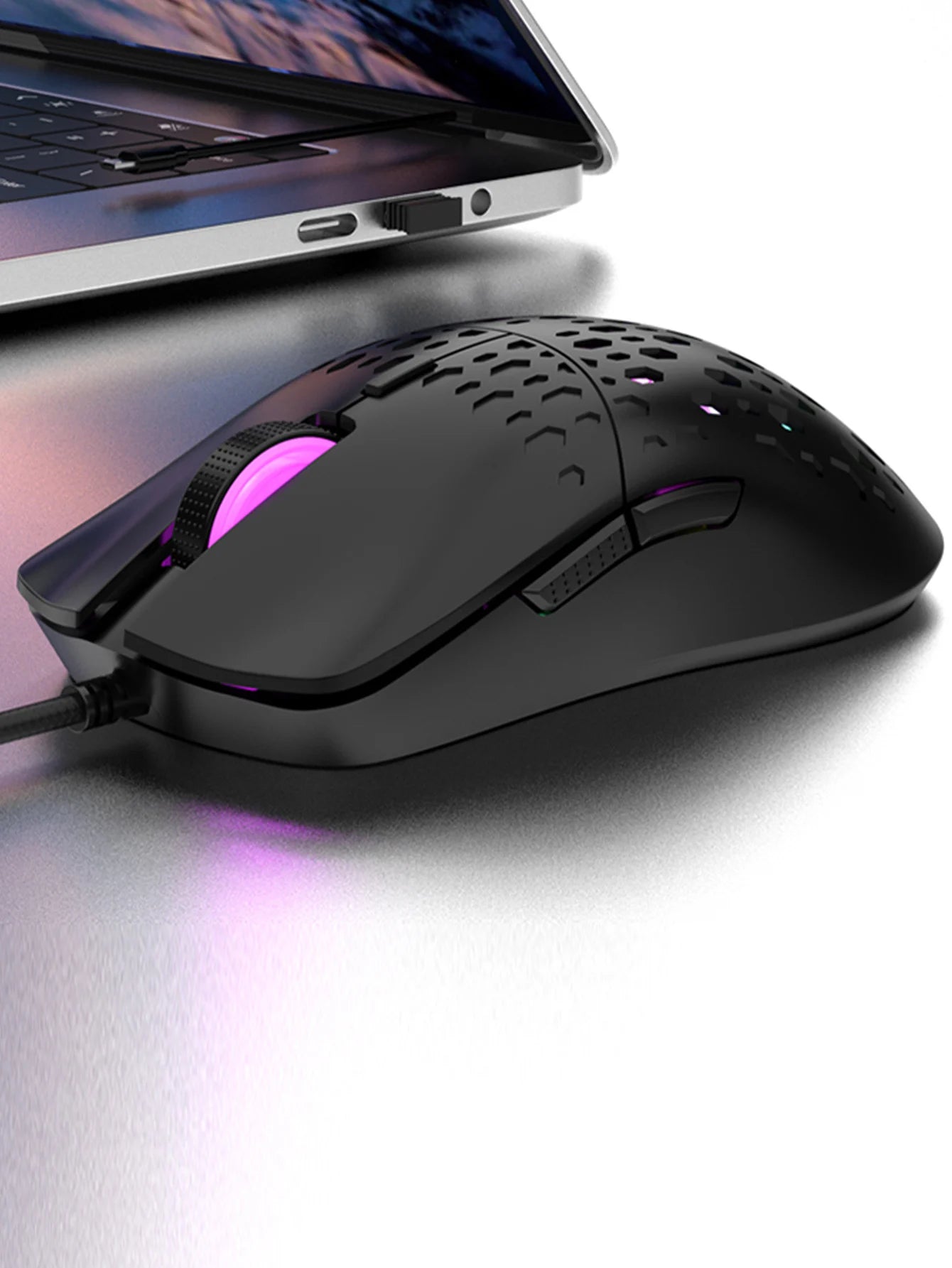 Mouse Gaming Wireless RGB – Design a Nido d'Ape